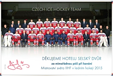Poděkování Českého národního hokejového týmu